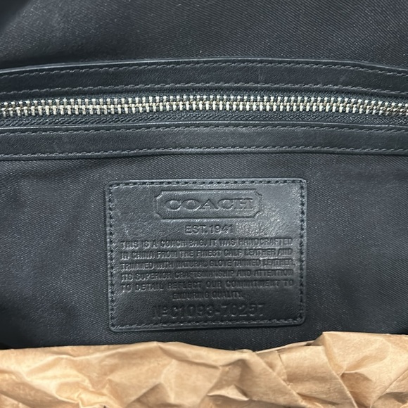 Coach 1941 Briefcase Business Leather Bag Black 70257 - Picture 8 of 9